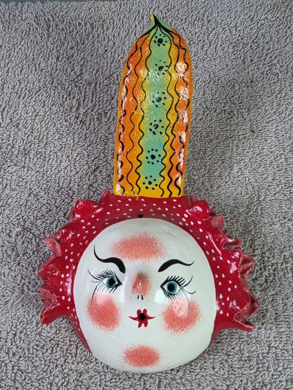 Mexican Folk Art Coconut Mask